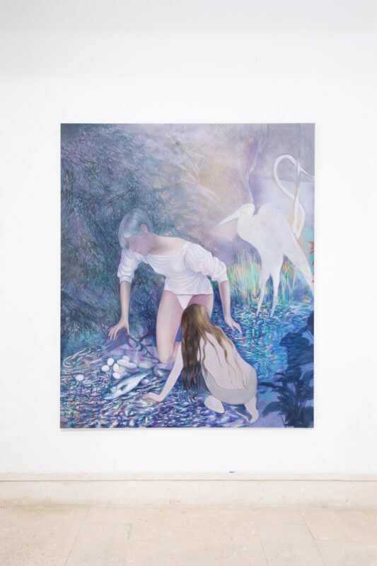 Maddalena Tesser, Origine 2021 acrylic and oil on canvas 210x175 cm