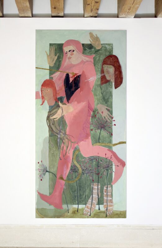 Ella Walker, He seems made of stone, 2020 acrylic on canvas, 100 x 210 cm